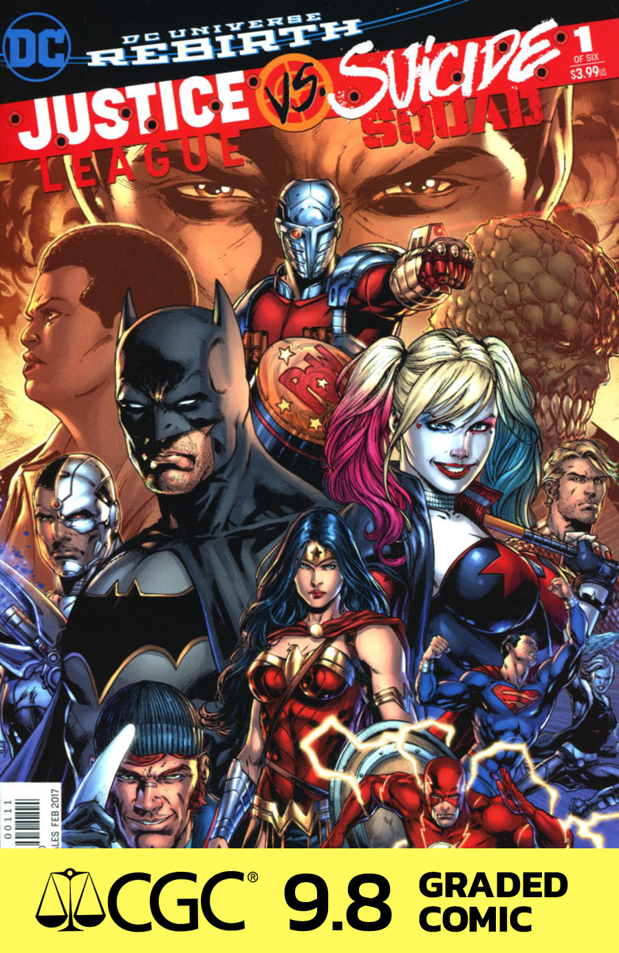 Justice League vs Suicide Squad #1 Cover Q Regular Jason Fabok Cover Signed By Joshua Williamson CGC 9.8