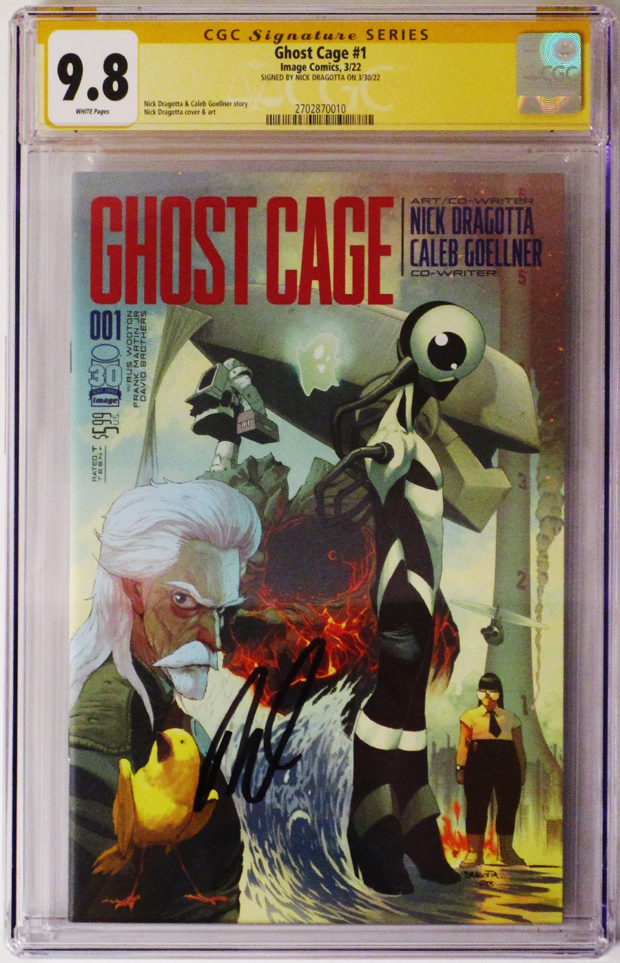 Ghost Cage #1 Cover C Signed By Nick Dragotta CGC 9.8