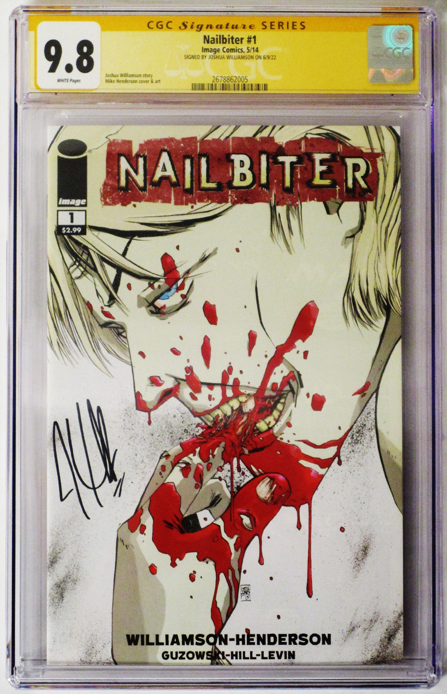 Nailbiter #1 Cover D 1st Ptg Signed By Joshua Williamson CGC 9.8