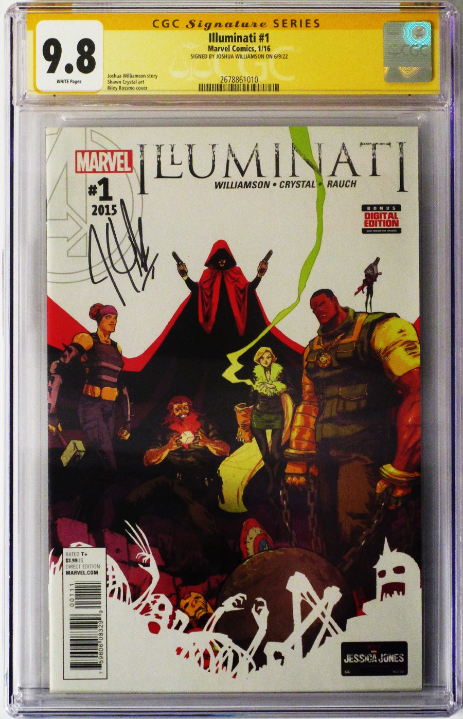 Illuminati #1 Cover E Regular Riley Rossmo Cover Signed By Joshua Williamson CGC 9.8