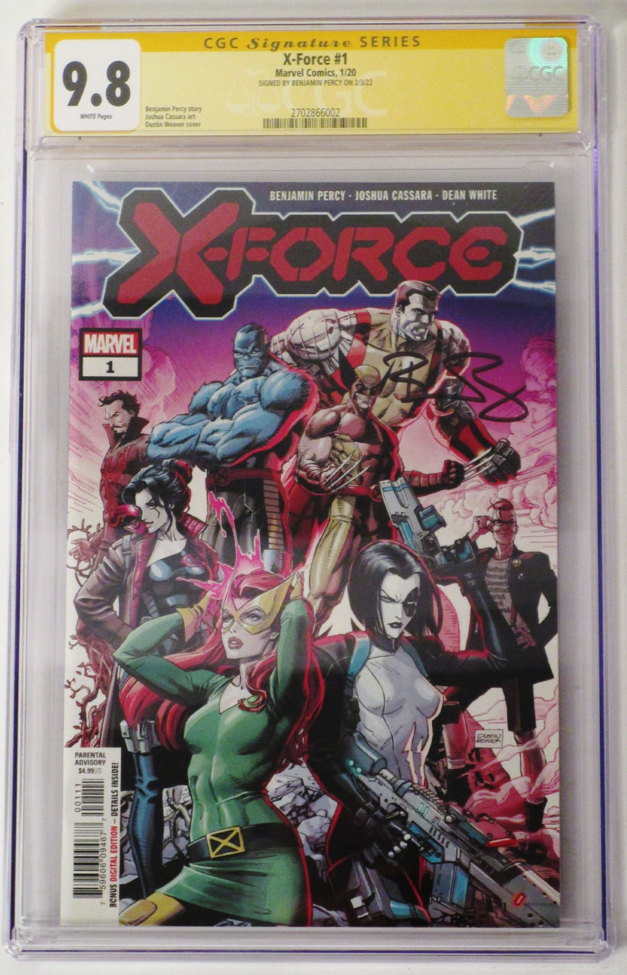 X-Force Vol 6 #1 Cover J 1st Ptg Regular Dustin Weaver Cover (Dawn Of X Tie-In) Signed by Benjamin Percy CGC 9.8
