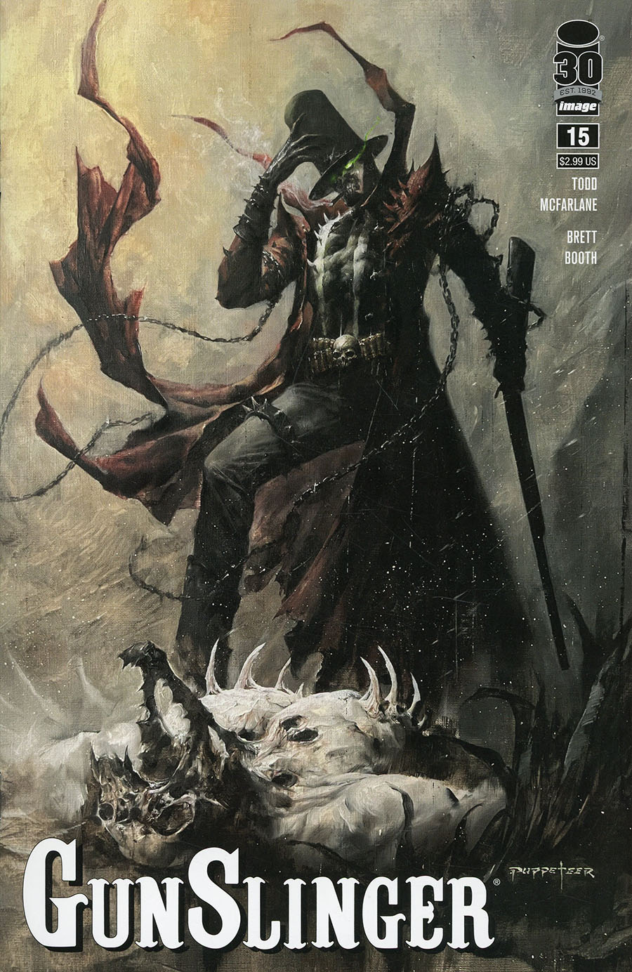 Gunslinger Spawn #15 Cover A Regular Puppeteer Lee Color Cover