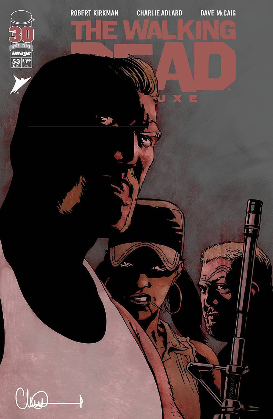 Walking Dead Deluxe #53 Cover E Variant Charlie Adlard Cover