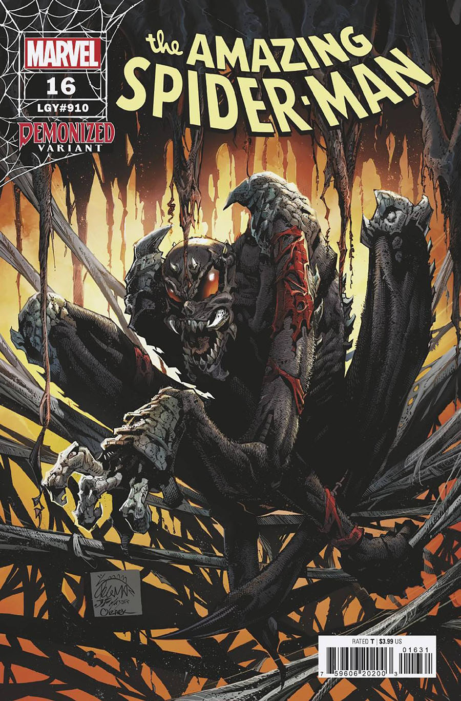 Amazing Spider-Man Vol 6 #16 Cover C Variant Ryan Stegman Demonized Cover (Dark Web Tie-In)