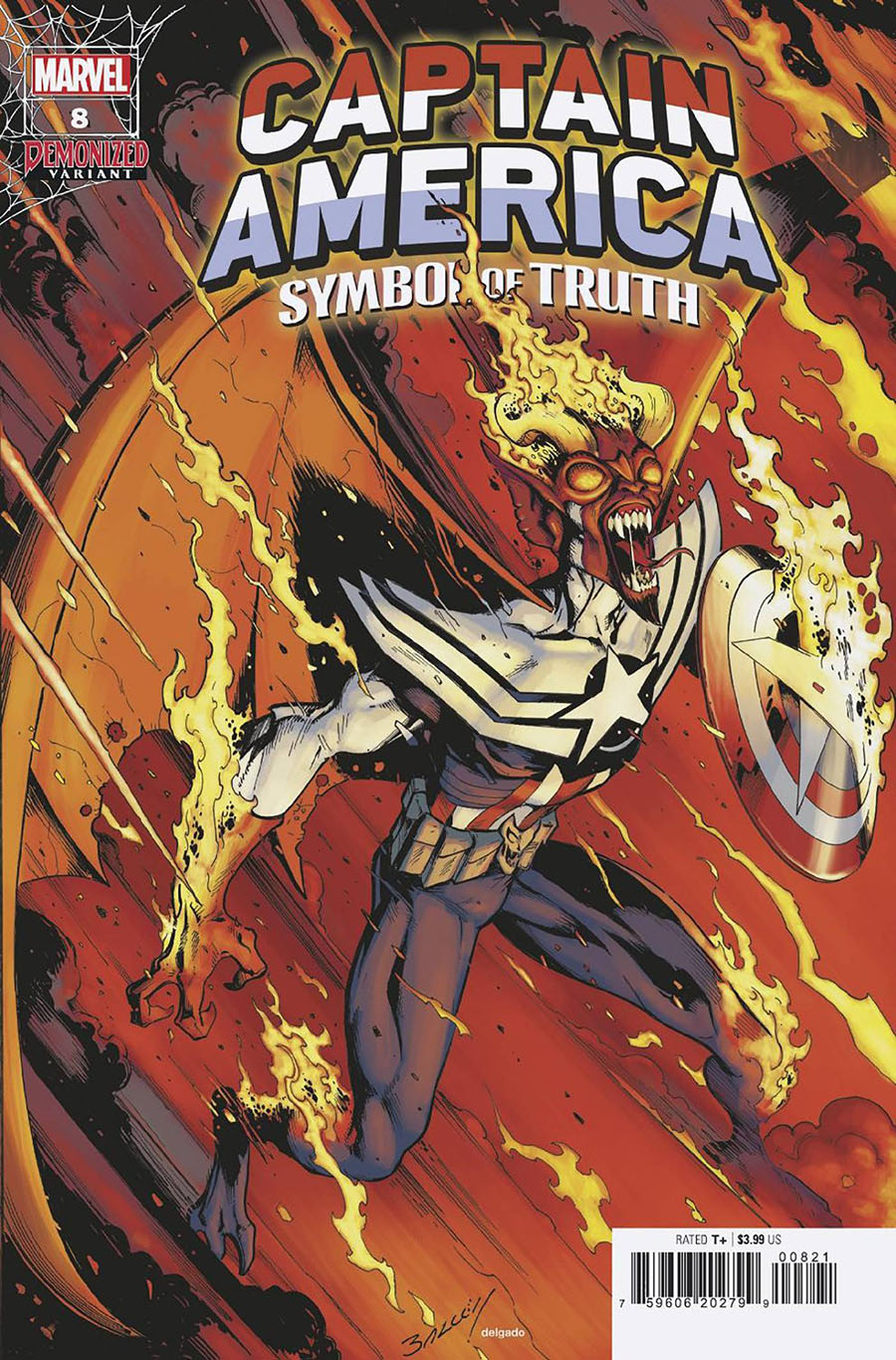 Captain America Symbol Of Truth #8 Cover B Variant Mark Bagley Demonized Cover