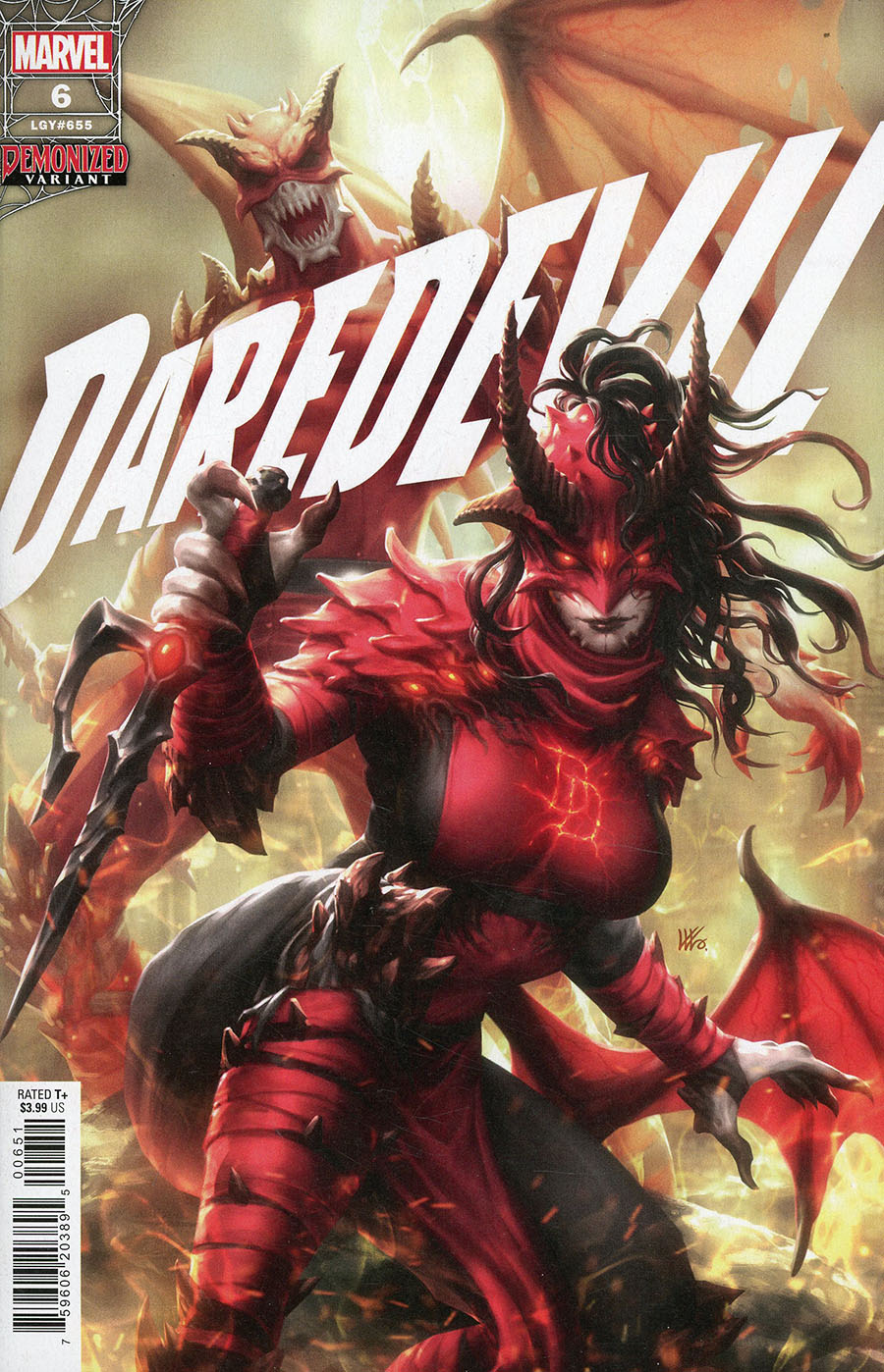 Daredevil Vol 7 #6 Cover B Variant Kendrick kunkka Lim Demonized Cover