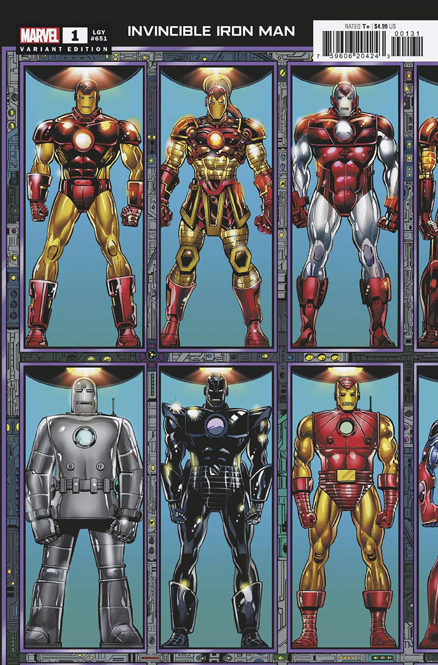 Invincible Iron Man Vol 4 #1 Cover B Variant Bob Layton Connecting Cover (Limit 1 Per Customer)