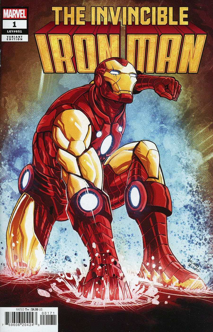 Invincible Iron Man Vol 4 #1 Cover E Variant Luciano Vecchio Cover