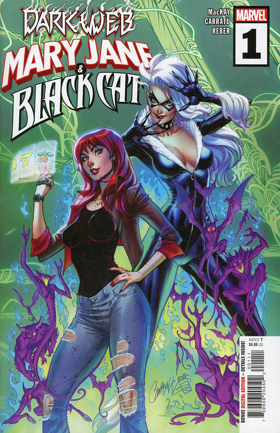 Mary Jane And Black Cat #1 Cover A Regular J Scott Campbell Cover (Dark Web Tie-In)