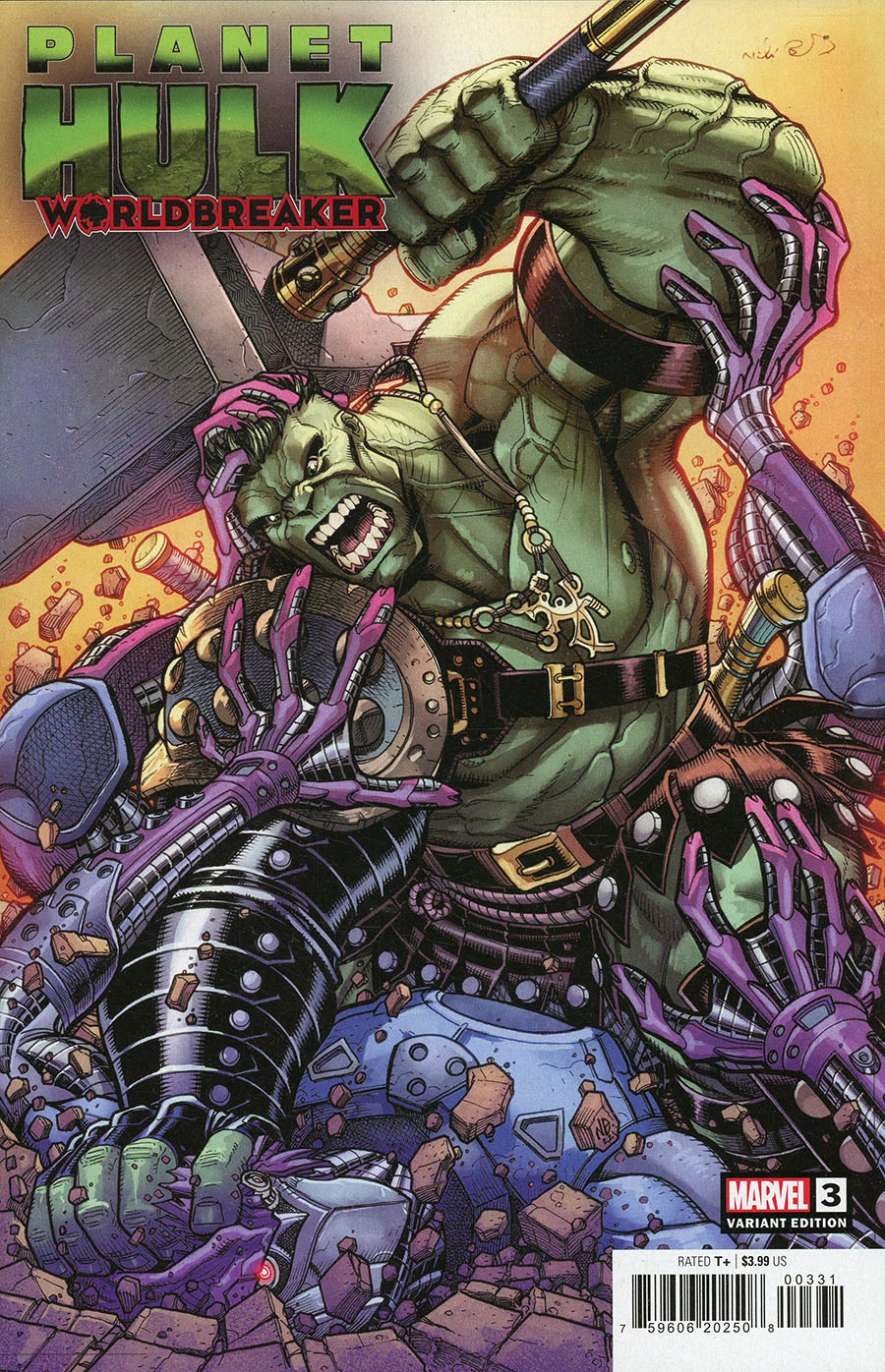 Planet Hulk Worldbreaker #3 Cover C Variant Nick Bradshaw Cover