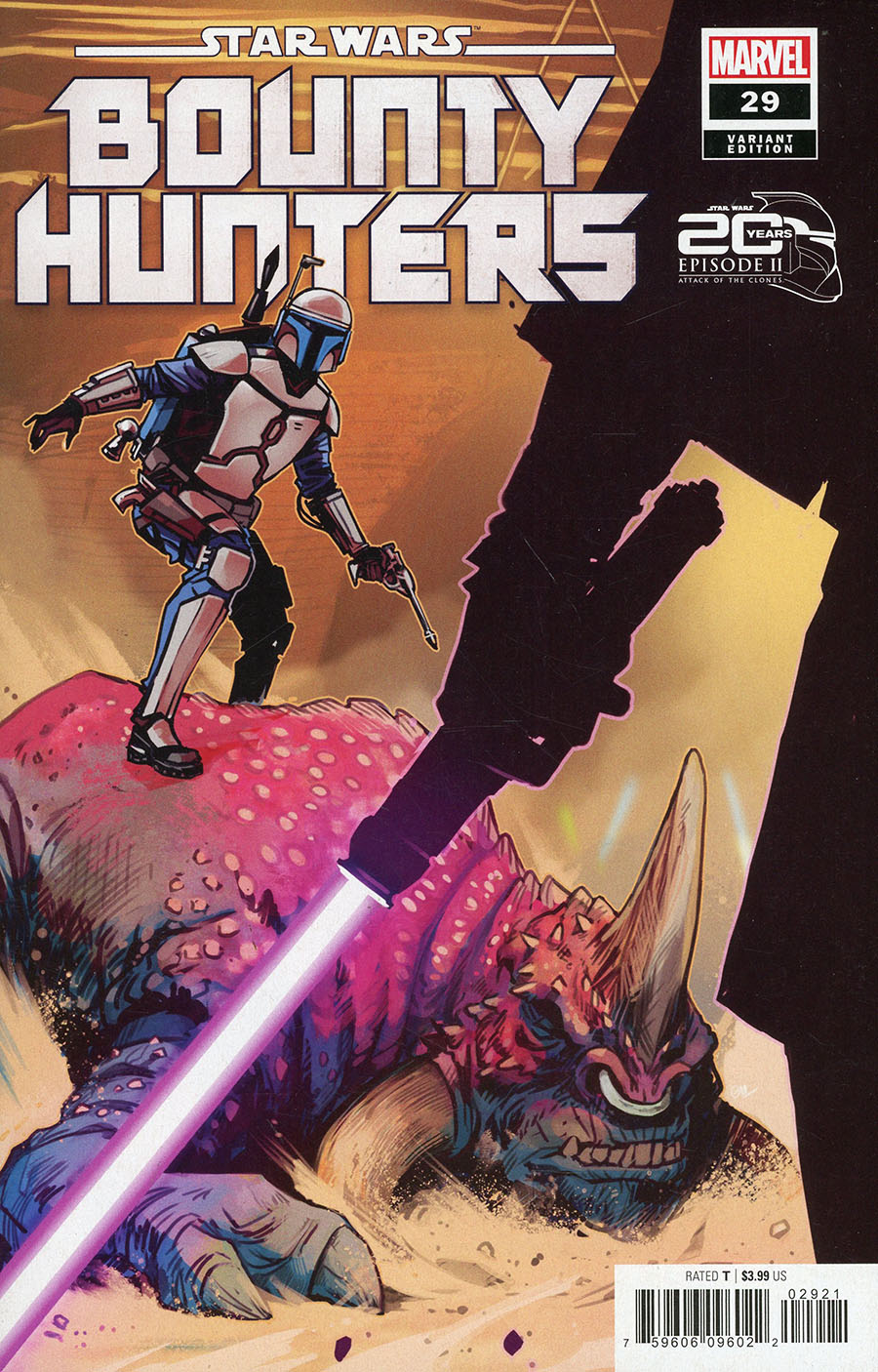 Star Wars Bounty Hunters #29 Cover B Variant Caspar Wijngaard Attack Of The Clones 20th Anniversary Cover