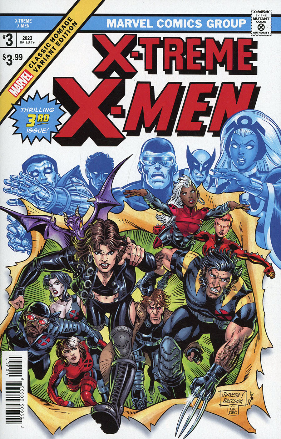 X-Treme X-Men Vol 3 #3 Cover B Variant Dan Jurgens Homage Cover