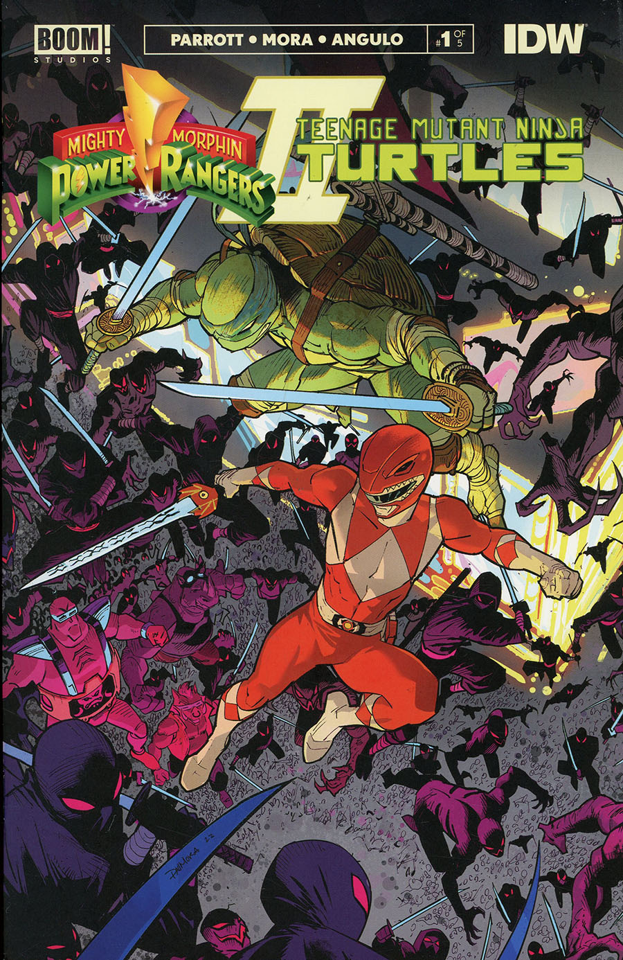 Mighty Morphin Power Rangers Teenage Mutant Ninja Turtles II #1 Cover A Regular Dan Mora Connecting 1 Cover