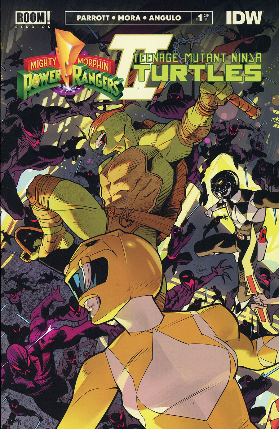Mighty Morphin Power Rangers Teenage Mutant Ninja Turtles II #1 Cover B Variant Dan Mora Connecting 2 Cover
