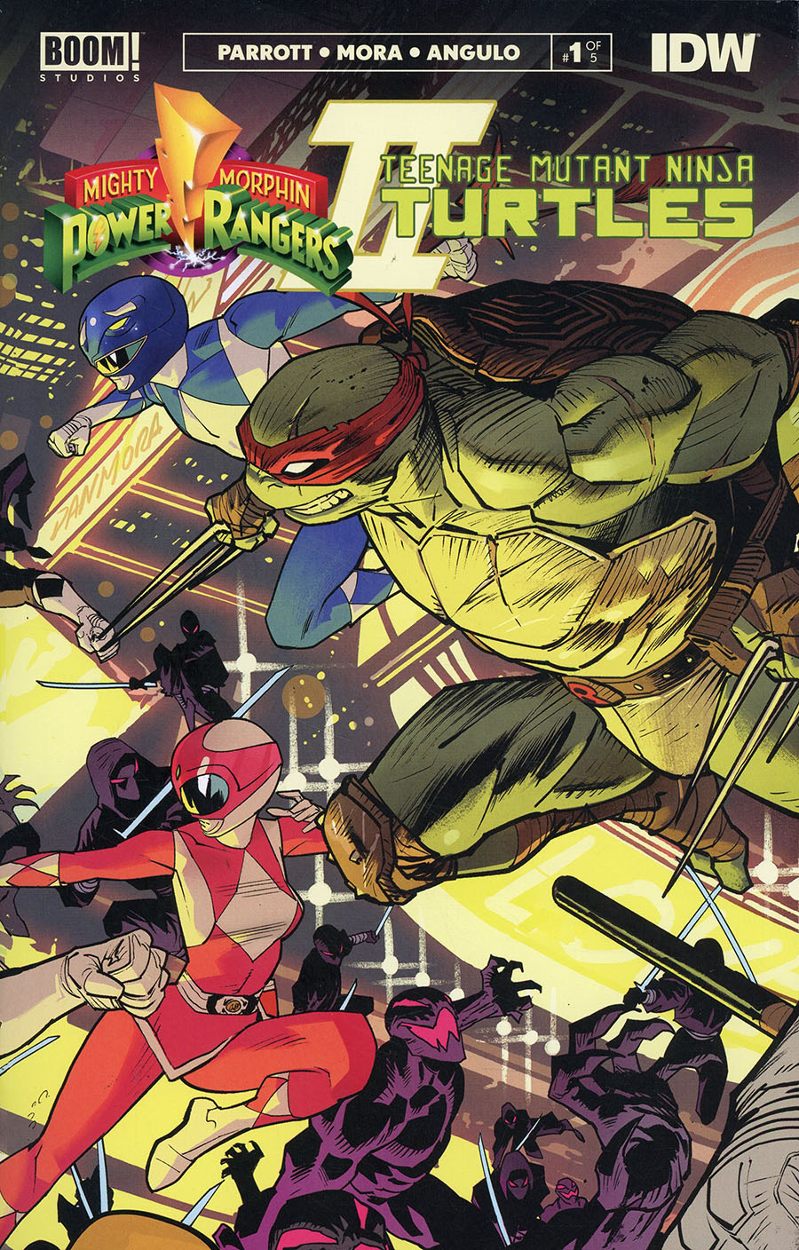 Mighty Morphin Power Rangers Teenage Mutant Ninja Turtles II #1 Cover C Variant Dan Mora Connecting 3 Cover