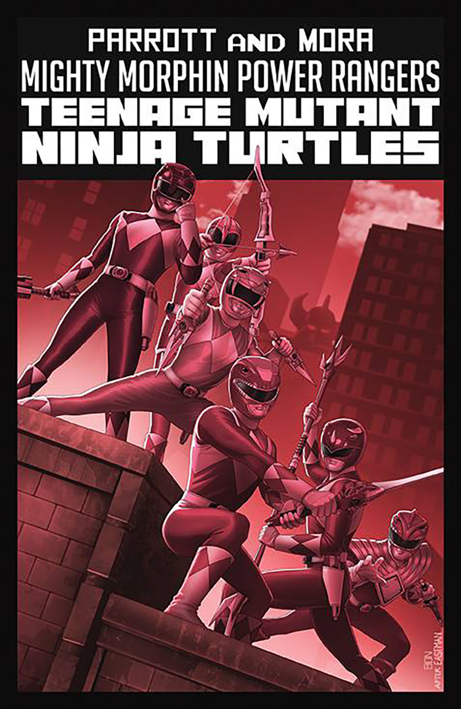 Mighty Morphin Power Rangers Teenage Mutant Ninja Turtles II #1 Cover G Variant Bom Bernardo MMPR Cover