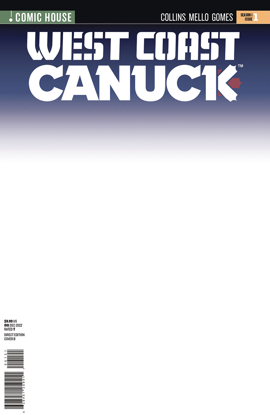 West Coast Canuck #1 Cover B Variant Blank Cover