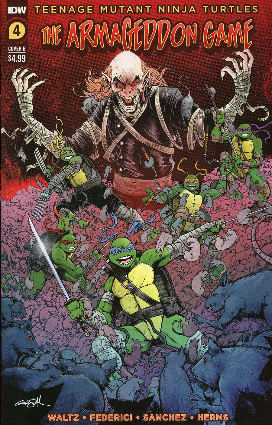 Teenage Mutant Ninja Turtles Armageddon Game #4 Cover B Variant Gavin Smith Cover