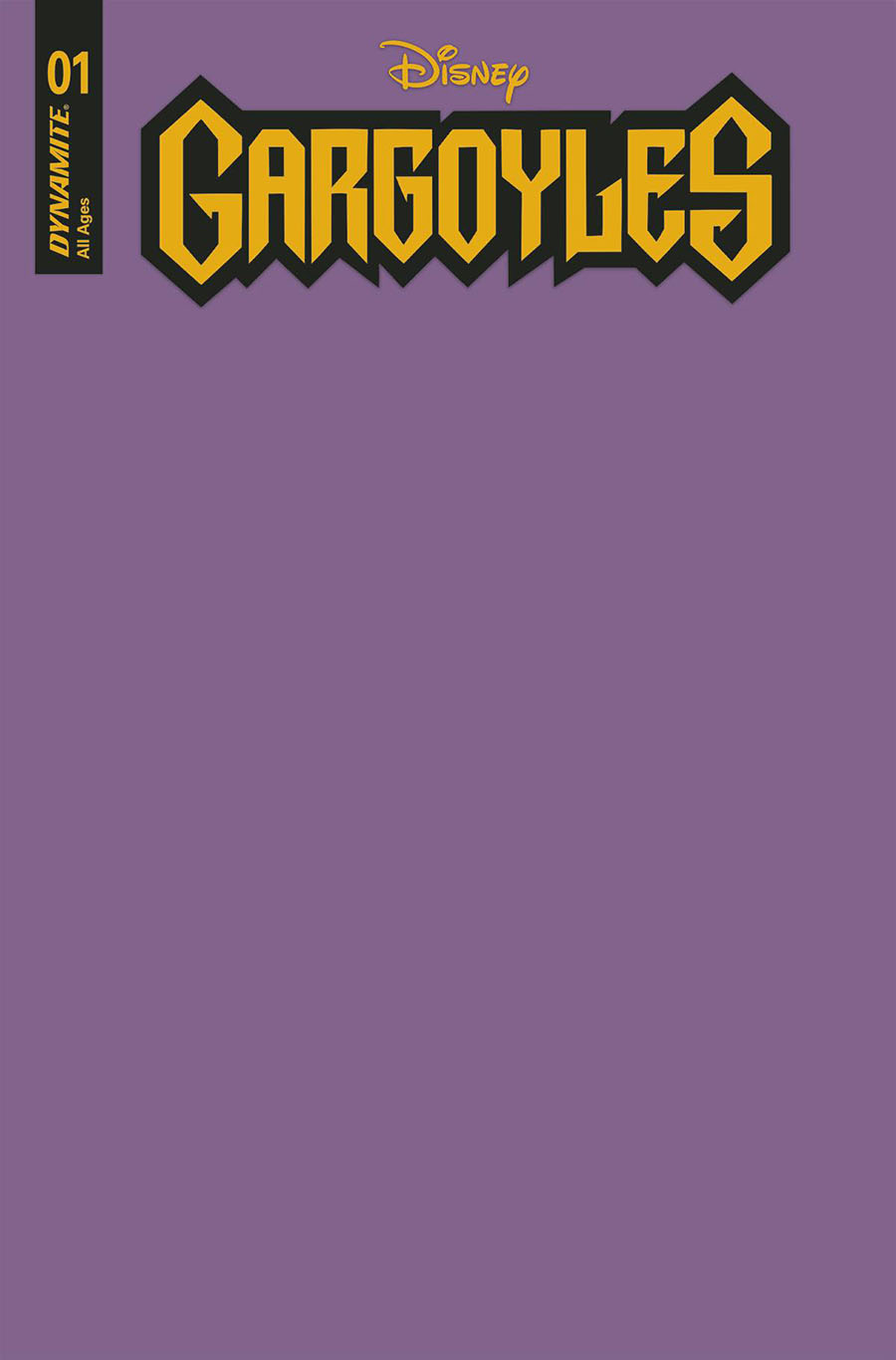 Gargoyles Vol 3 #1 Cover G Variant Gargoyles Purple Blank Authentix Cover