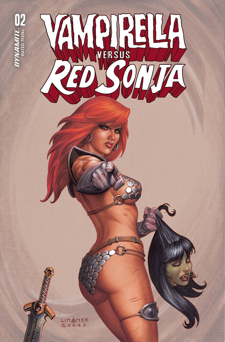 Vampirella vs Red Sonja #2 Cover B Variant Joseph Michael Linsner Cover