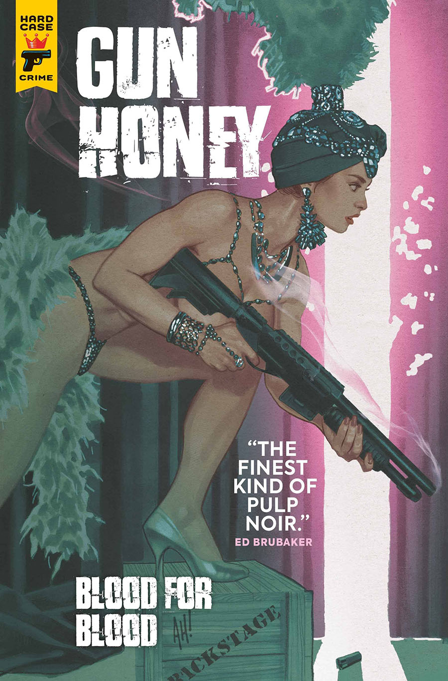 Hard Case Crime Gun Honey Blood For Blood TP Previews Exclusive Adam Hughes Variant Cover