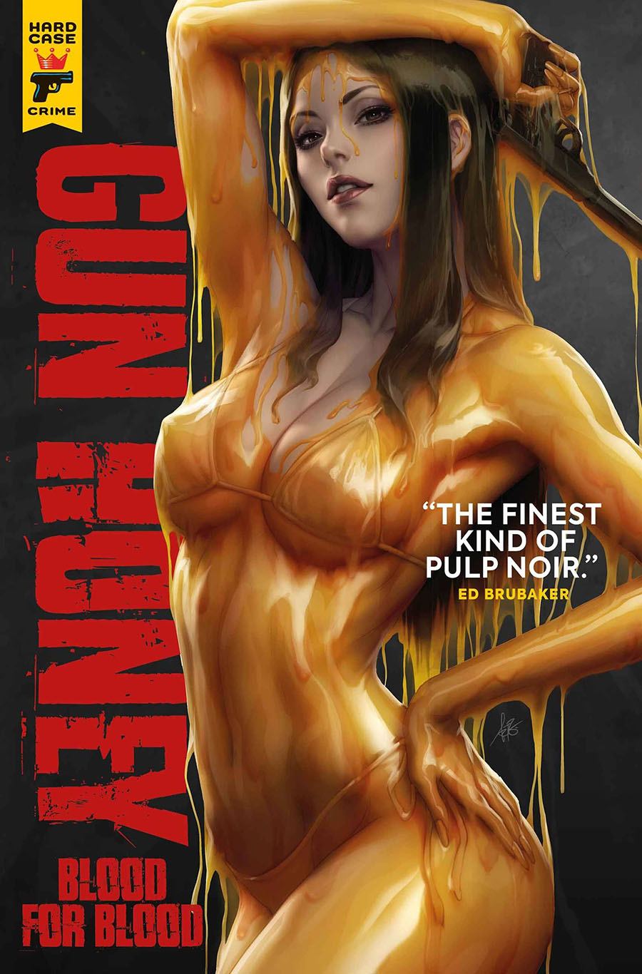 Hard Case Crime Gun Honey Blood For Blood TP Regular Stanley Artgerm Lau Cover