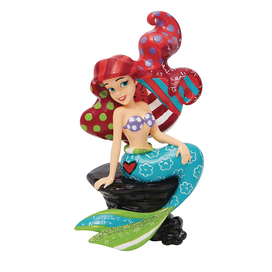 Disney By Britto Ariel On Rock 6.75-Inch Figurine