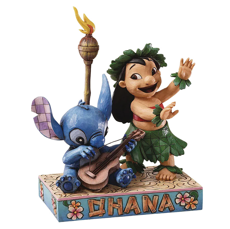 Disney Traditions Lilo & Stitch Ohana 7-Inch Statue