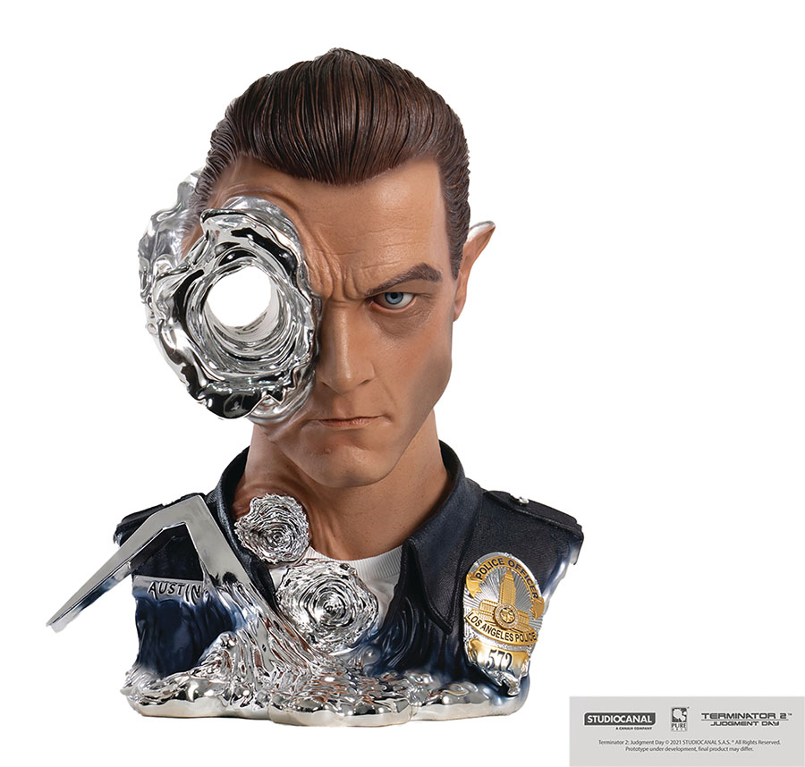 Terminator 2 T-1000 Painted Art Mask Statue Standard Edition