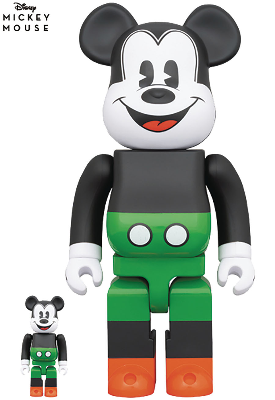Mickey Mouse 1930s Poster 100 Percent & 400 Percent 2-Pack Bearbrick