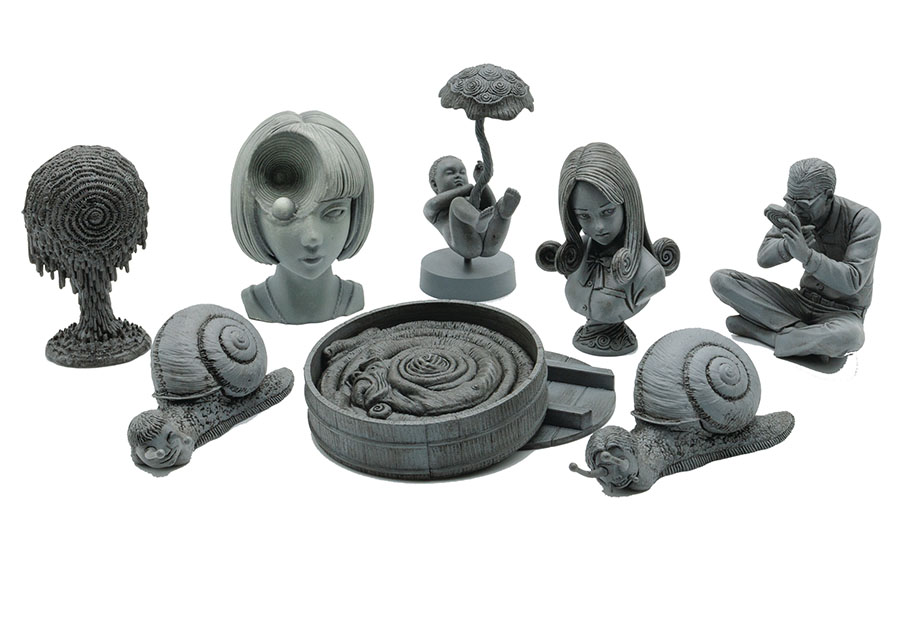 Junji Ito Uzumaki Pocket Curse Mini Figure Blind Mystery Box 8-Piece Display