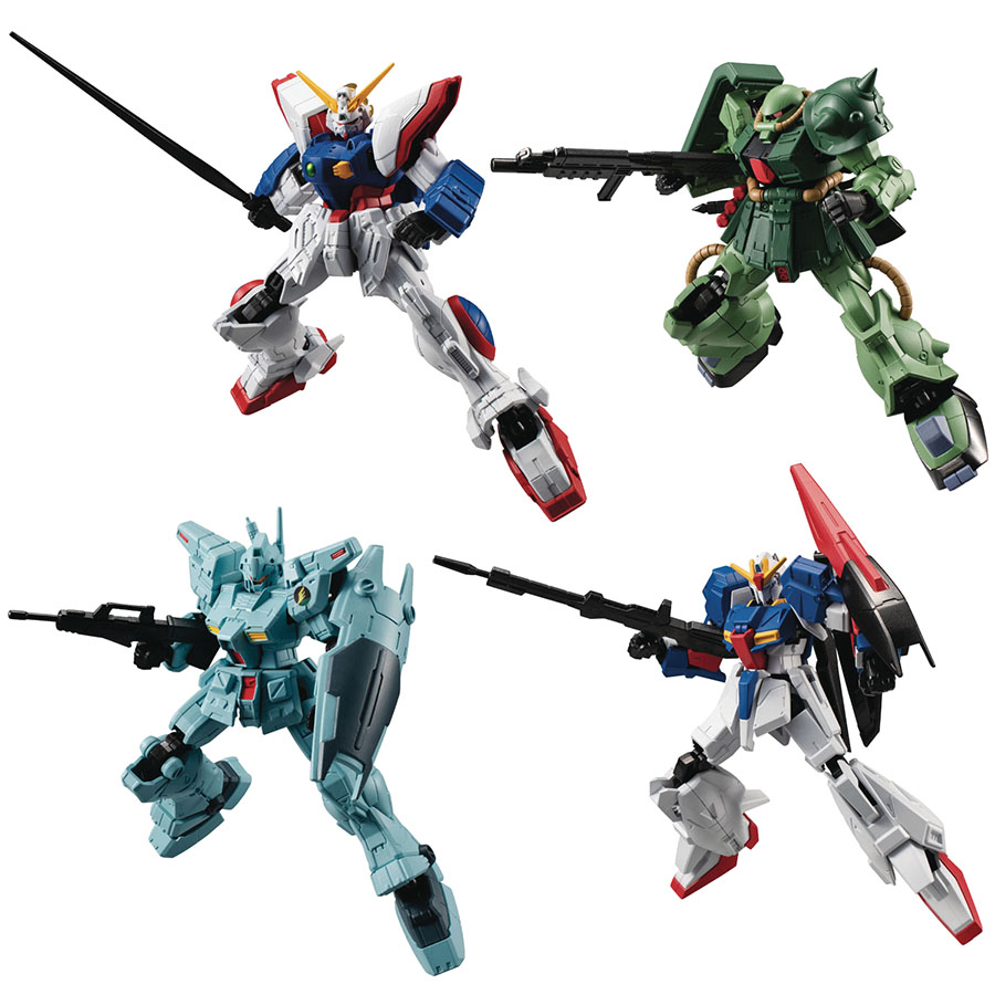 Mobile Suit Gundam G Frame FA-03 Shokugan Mini Figure 4-Piece Assortment Case