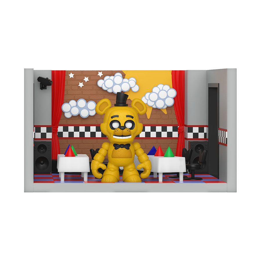 Five Nights At Freddys SNAPS Stage With Golden Freddy Playset