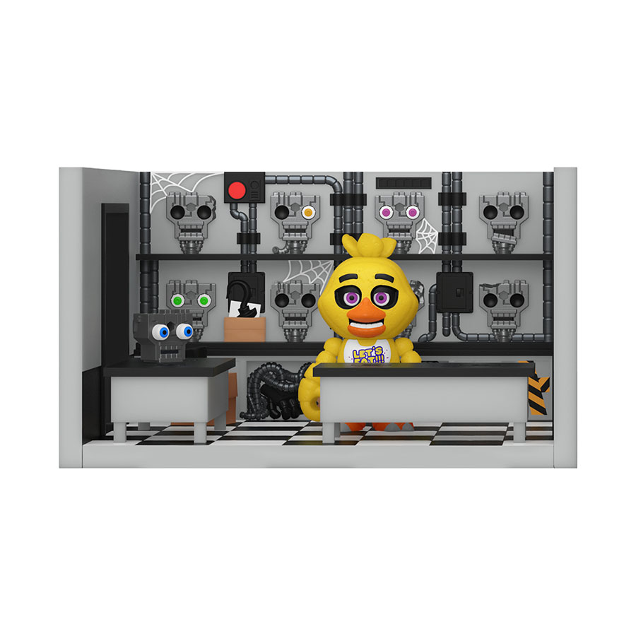 Five Nights At Freddys SNAPS Storage Room With Chica Playset
