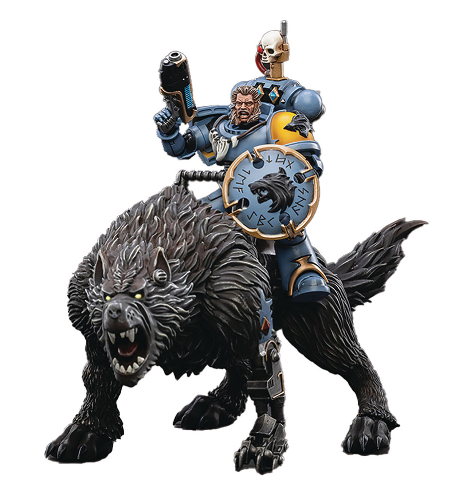 Joytoy Warhammer 40000 Space Wolves Thunderwolf Cavalry Frode 1/18 Scale Action Figure