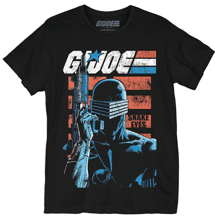 GI Joe Snake Eyes Poster Black T-Shirt Large