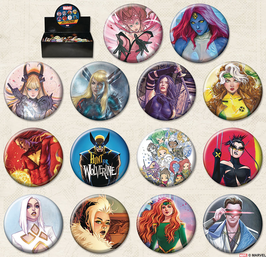 Marvel Comics Covers Button Series 2 144-Piece Assortment Case