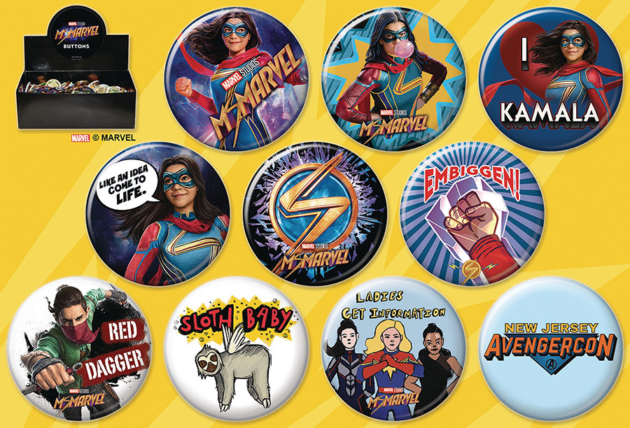 Ms Marvel Button 144-Piece Assortment Case
