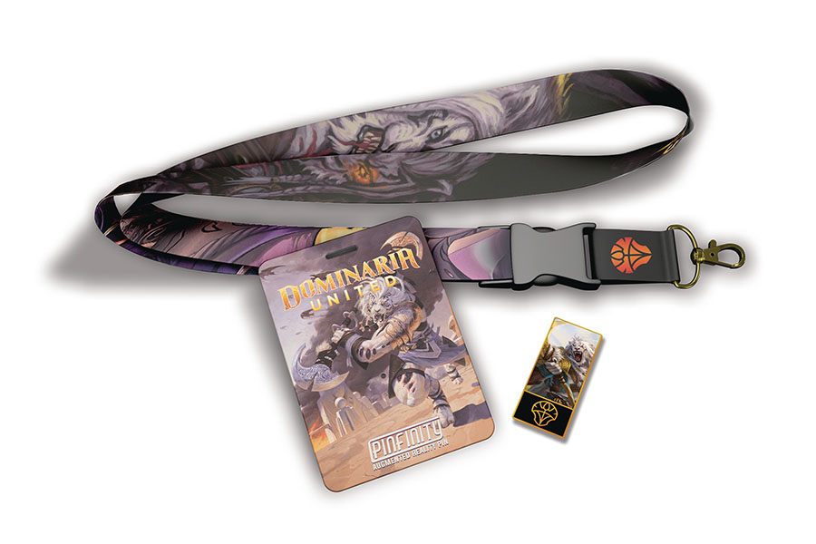 Magic The Gathering Limited Edition Dominaria United Ajani Pin & Lanyard Set