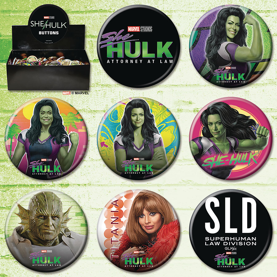 She-Hulk Button 144-Piece Assortment Case