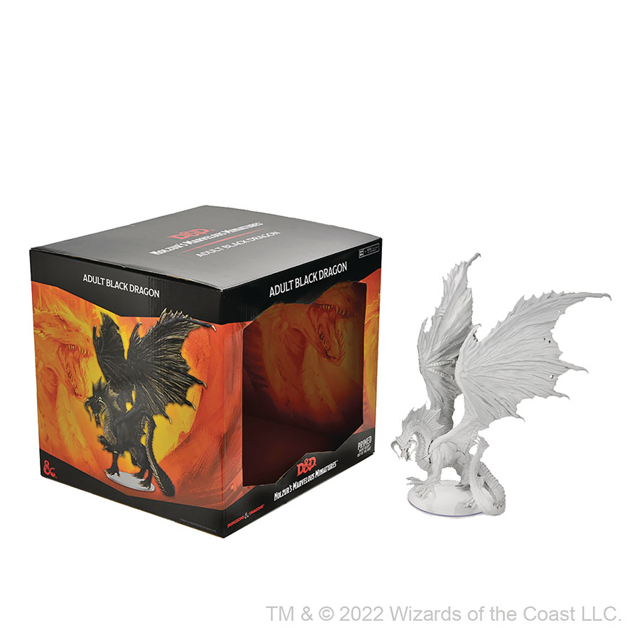 Dungeons & Dragons Nolzurs Marvelous Unpainted Miniatures - Adult Black Dragon