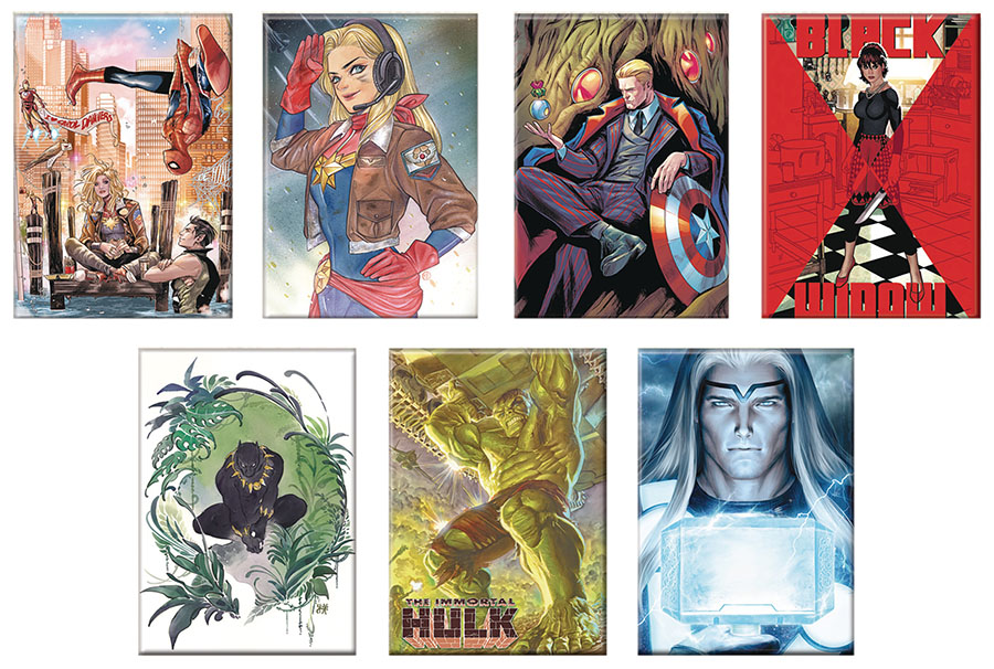 Marvel Comics Avengers Covers Magnet 48-Count Assortment Case