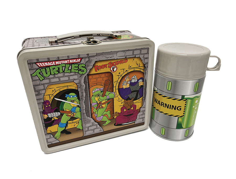 Tin Titans Teenage Mutant Ninja Turtles Animated Sewer Lair Previews Exclusive Lunchbox & Beverage Container