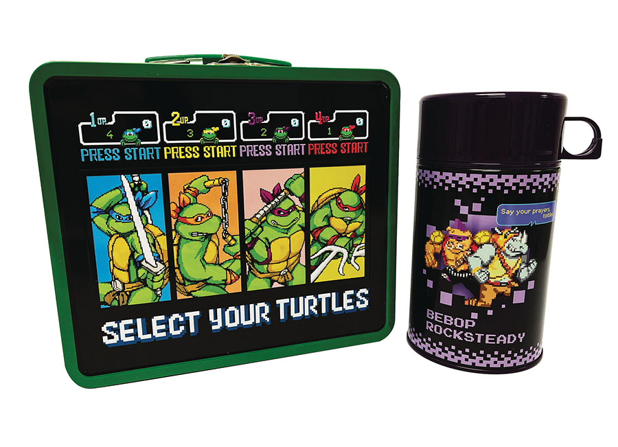 Tin Titans Teenage Mutant Ninja Turtles Arcade Previews Exclusive Lunchbox & Beverage Container