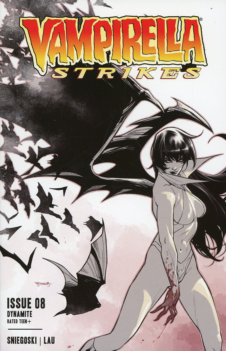 Vampirella Strikes Vol 3 #8 Cover H Incentive Stephen Segovia Black & White Cover