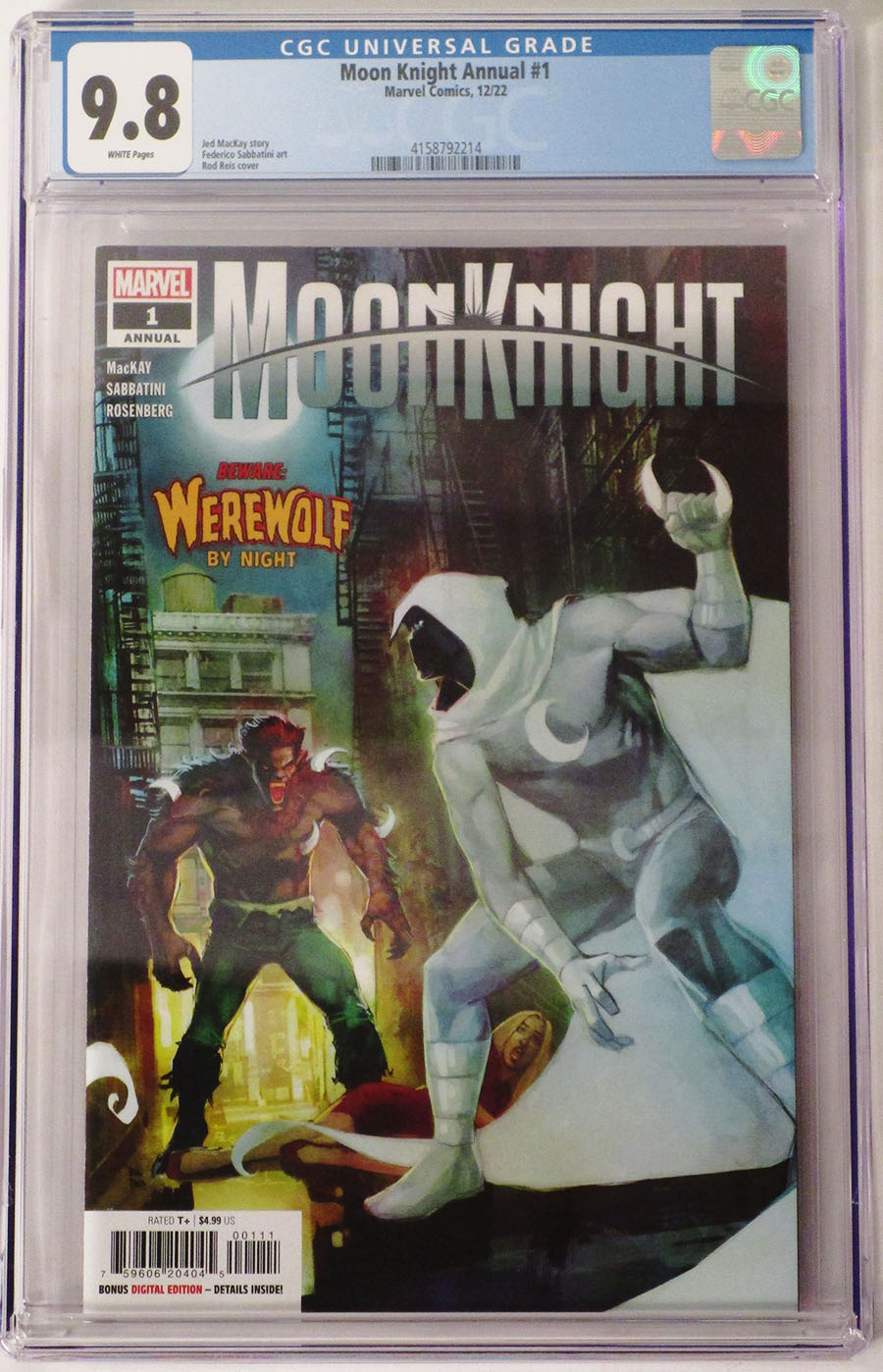 Moon Knight Vol 9 Annual #1 Cover D DF CGC Graded 9.8