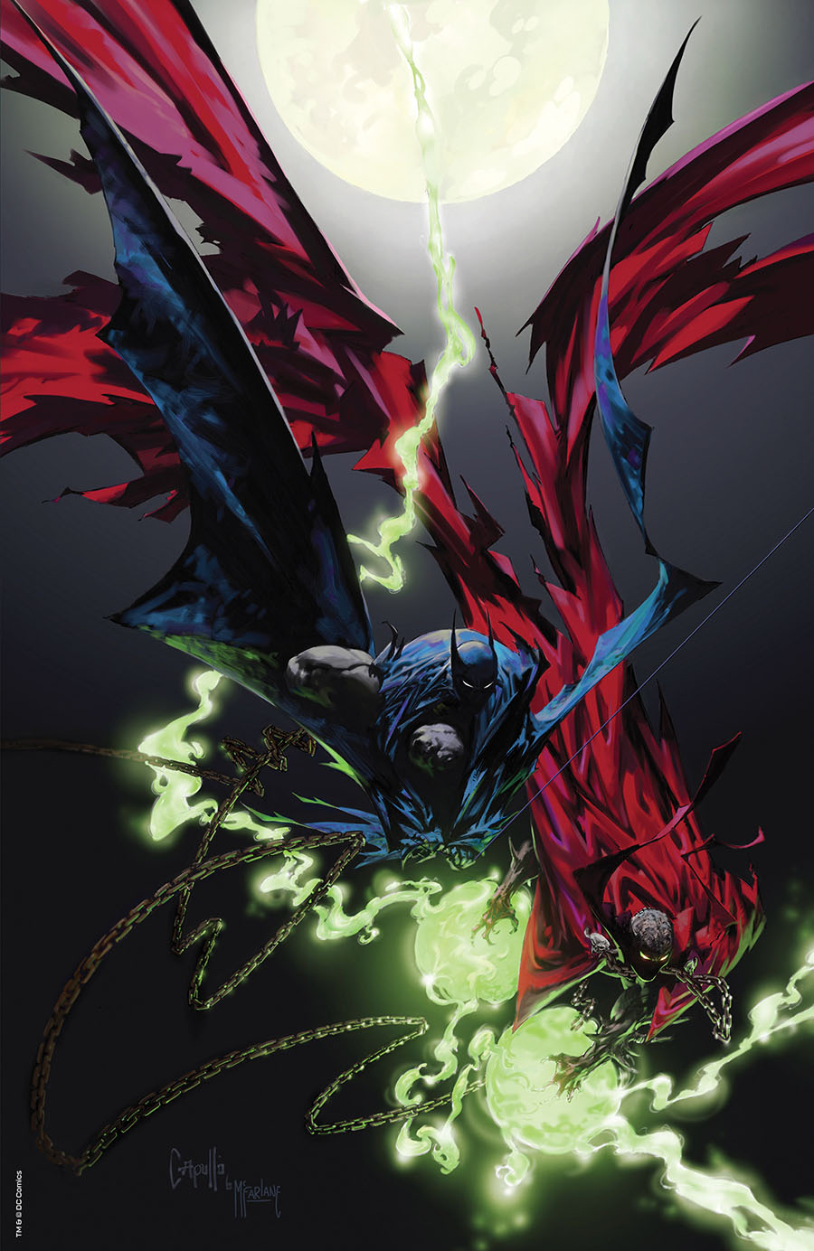 Batman Spawn #1 (One Shot) Cover K Variant Greg Capullo & Todd McFarlane  Glow-In-The-Dark Cover - Midtown Comics
