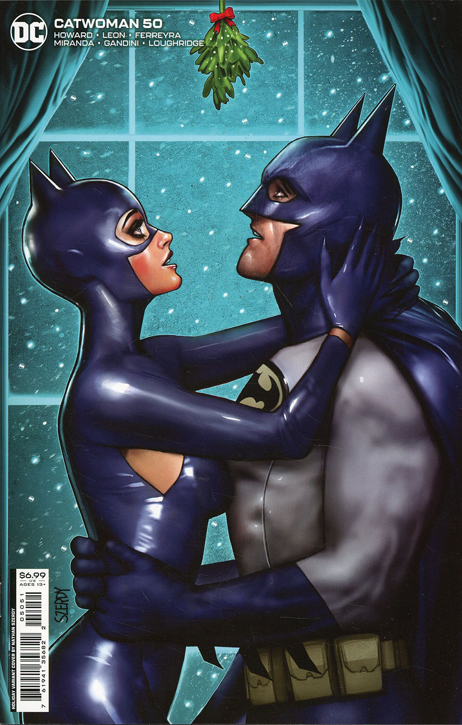 Catwoman Vol 5 #50 Cover D Variant Nathan Szerdy Holiday Card Stock Cover