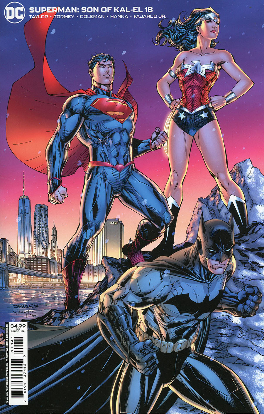 Superman Son Of Kal-El #18 Cover C Variant Jim Lee Scott Williams & Alex Sinclair DC Holiday Card Card Stock Cover (Kal-El Returns Part 6)