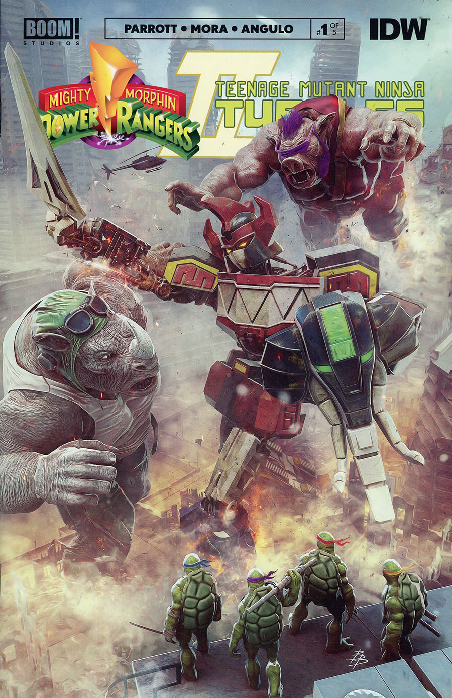 Mighty Morphin Power Rangers Teenage Mutant Ninja Turtles II #1 Cover O Incentive Bjorn Barends Variant Cover
